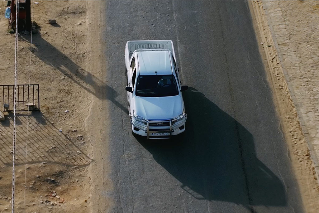 Humanitarian truck tracked by CLS IoT devices